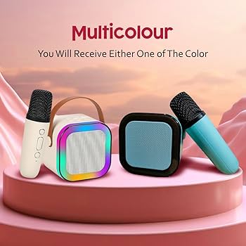 PartyPulse: Bluetooth Karaoke Speaker with Wireless Mic & LED Lights