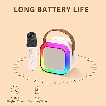 PartyPulse: Bluetooth Karaoke Speaker with Wireless Mic & LED Lights