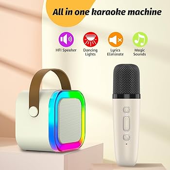 PartyPulse: Bluetooth Karaoke Speaker with Wireless Mic & LED Lights